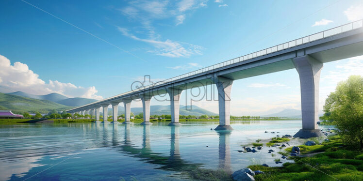 Design the concept of a modern bridge - Starpik Stock