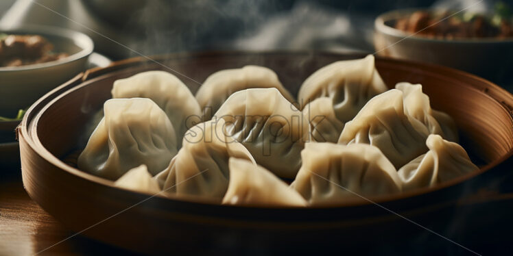 Dough dumplings on a plate - Starpik Stock