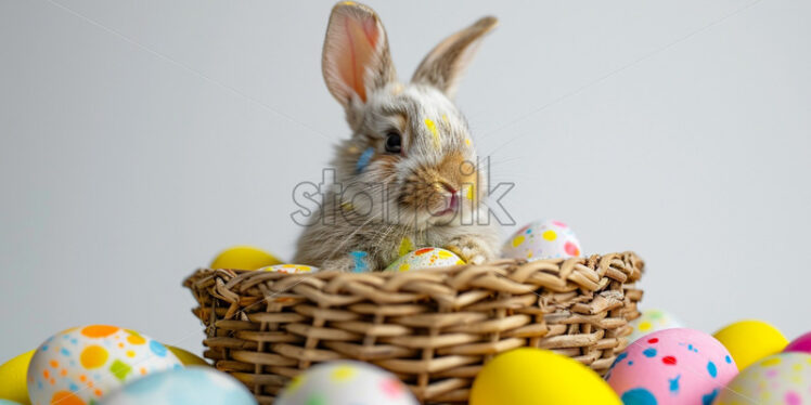 Easter postcard with a cute bunny - Starpik Stock