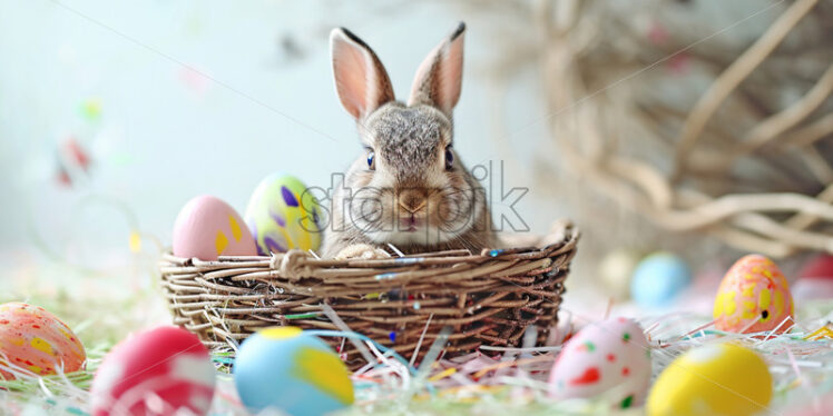 Easter postcard with a cute bunny - Starpik Stock