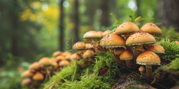 Edible mushrooms in the forest - Starpik Stock