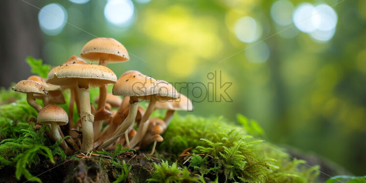 Edible mushrooms in the forest - Starpik Stock