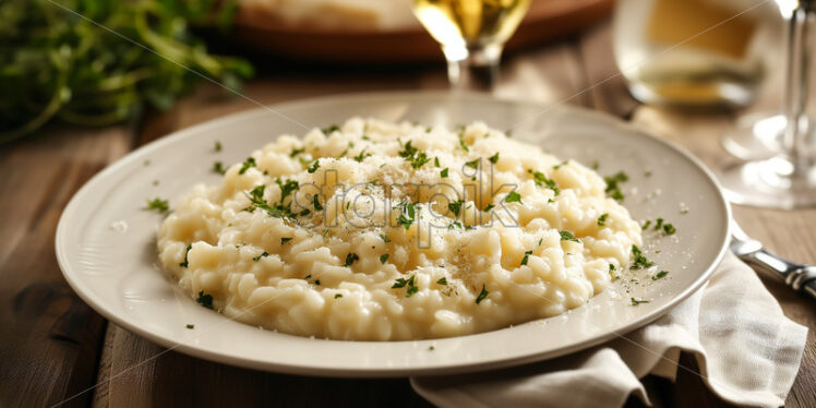 Elegantly plated Italian Risotto - Starpik Stock