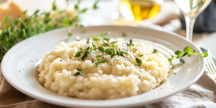 Elegantly plated Italian Risotto - Starpik Stock