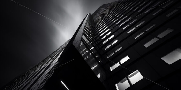 Elements of urban architecture in black and white colors - Starpik Stock