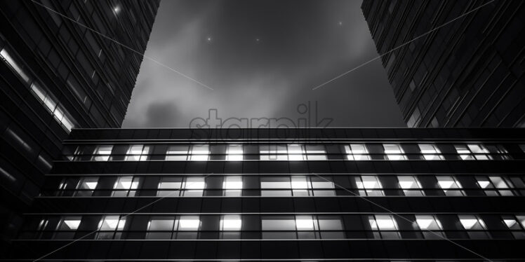 Elements of urban architecture in black and white colors - Starpik Stock