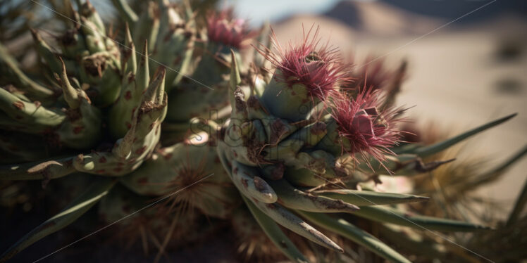 Exotic desert flora adapting to the harsh conditions with unique adaptations - Starpik Stock