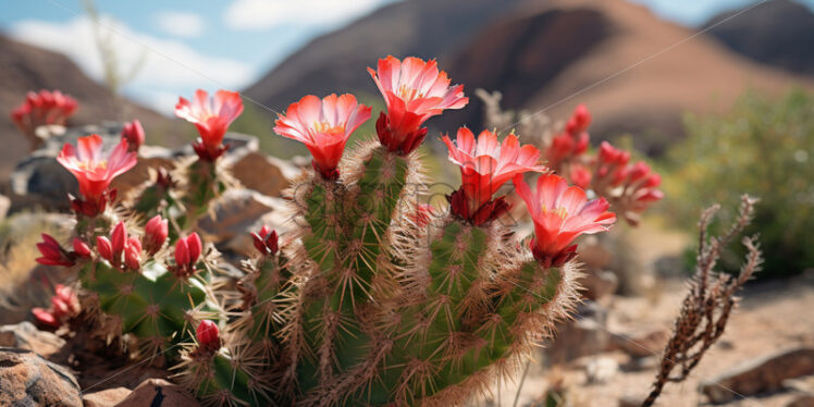 Exotic desert flora adapting to the harsh conditions with unique adaptations - Starpik Stock