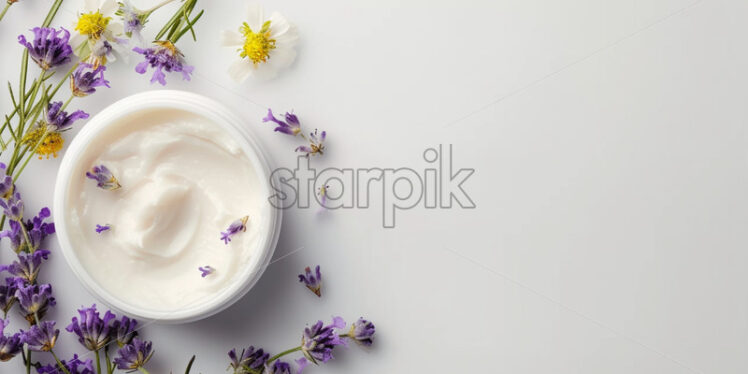 Face cream, placed a white background - Starpik Stock