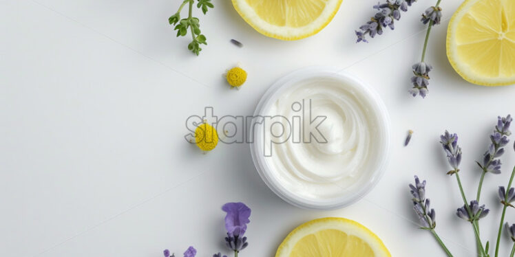 Face cream, placed a white background - Starpik Stock