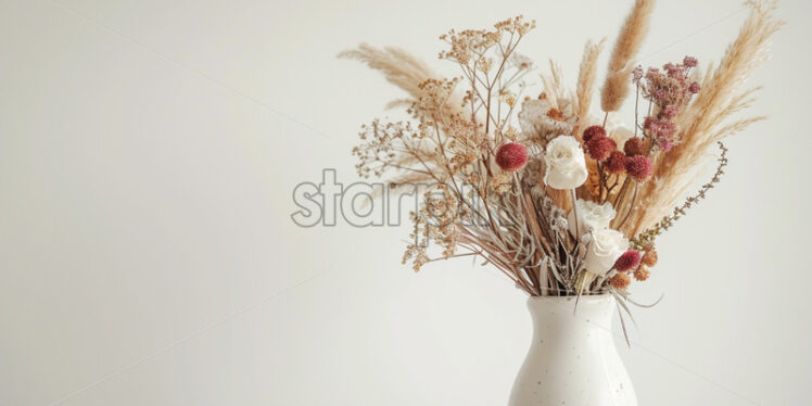 Floral arrangement with dried and fresh flowers - Starpik Stock