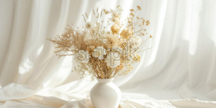 Floral arrangement with dried and fresh flowers - Starpik Stock