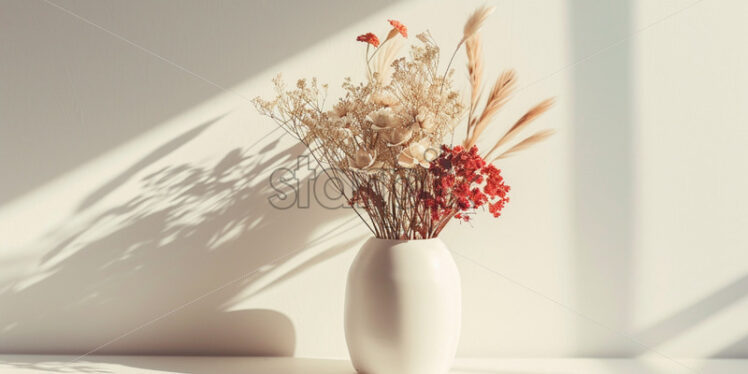 Floral arrangement with dried and fresh flowers - Starpik Stock