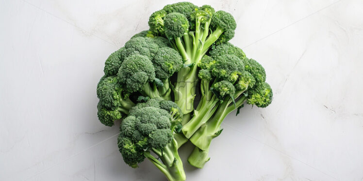 Fresh green broccoli, on white background - Starpik Stock