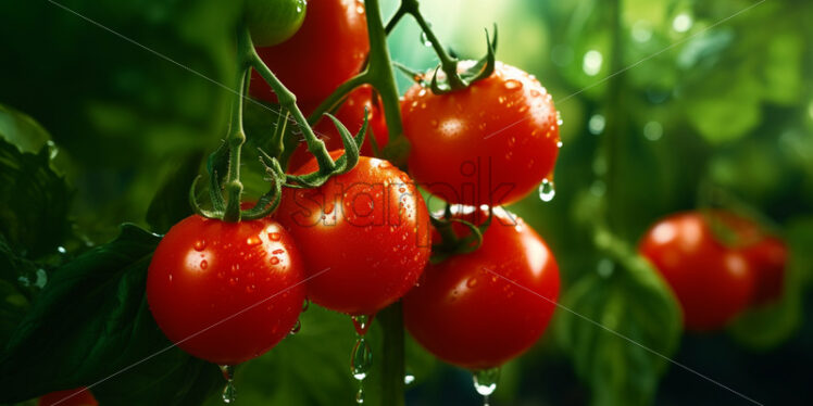 Fresh tomatoes that grow on the vine - Starpik Stock