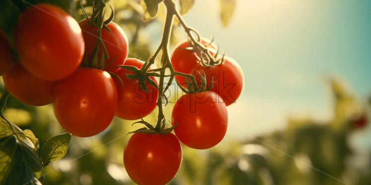 Fresh tomatoes that grow on the vine - Starpik Stock