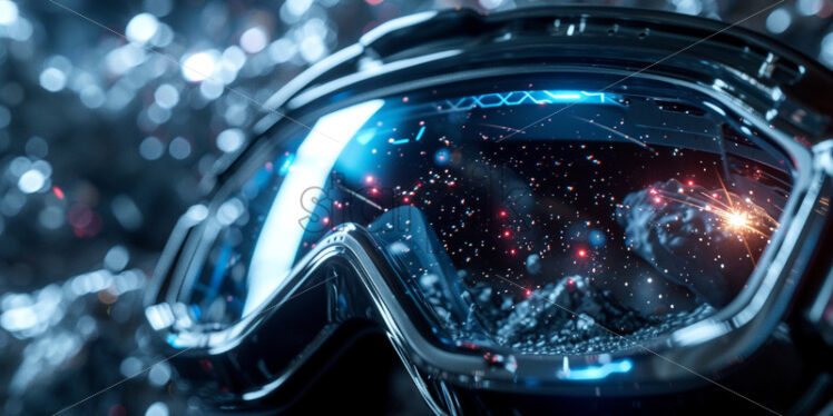 Futuristic VR glasses that simulate intergalactic space travel - Starpik Stock