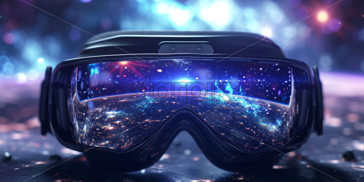 Futuristic VR glasses that simulate intergalactic space travel - Starpik Stock