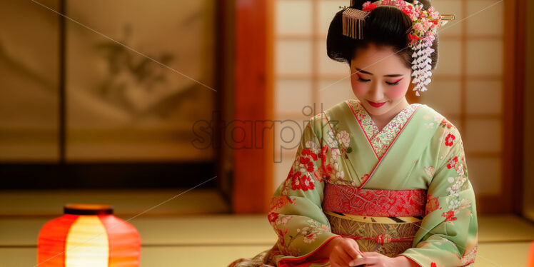 Geisha portrait - Starpik Stock