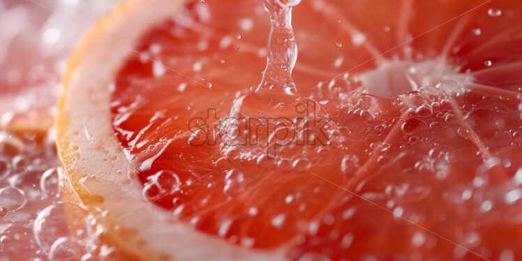 Grapefruit splash macro slices detailed for mock up products - Starpik Stock