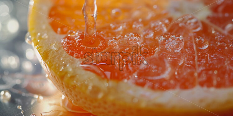 Grapefruit splash macro slices detailed for mock up products - Starpik Stock