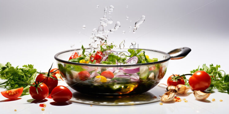 Healthy cooking food on isolate background - Starpik Stock