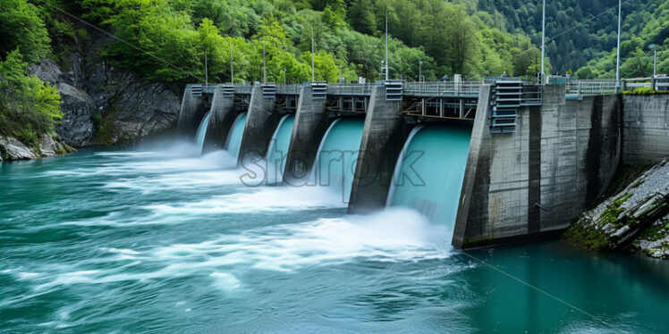 Hydroelectric plant on a mountain road - Starpik Stock