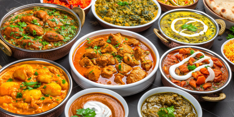 Indian curry in a festive setting - Starpik Stock