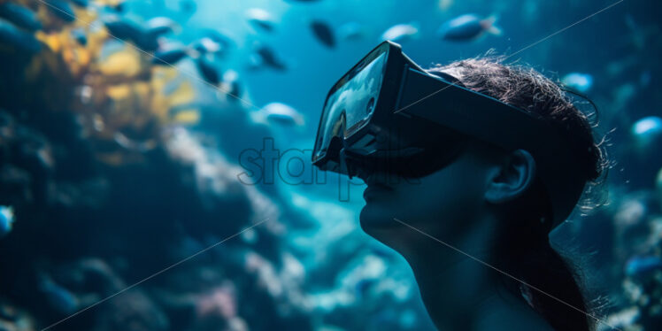 Innovative VR gsasses designed for exploring underwater worlds - Starpik Stock