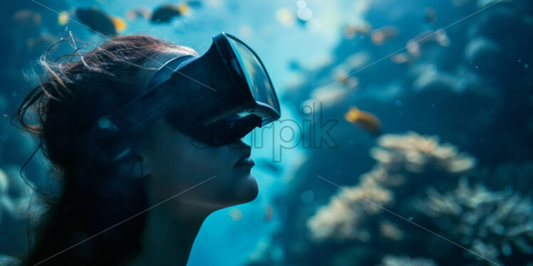 Innovative VR gsasses designed for exploring underwater worlds - Starpik Stock