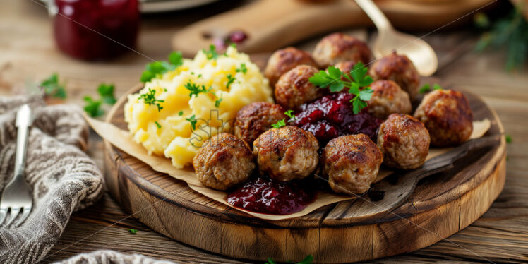 Inviting photo of Swedish Meatballs  - Starpik Stock