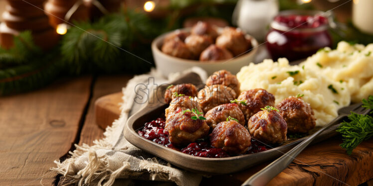 Inviting photo of Swedish Meatballs  - Starpik Stock