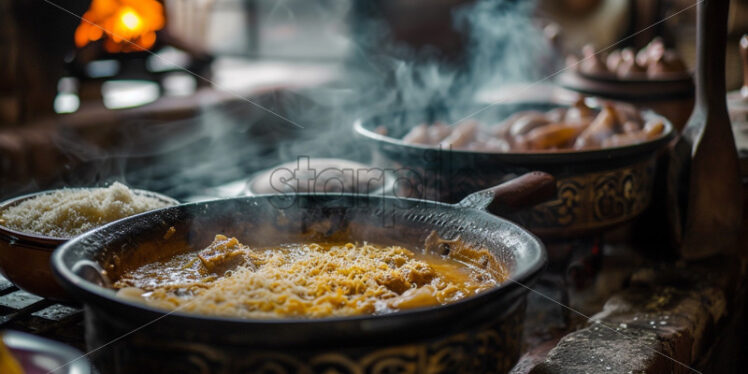 Italian traditional food rustic background - Starpik Stock