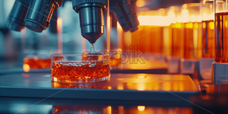 Laboratory cultivation of saffron extract or oil making - Starpik Stock