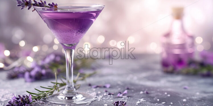 Lavender martini cocktail drink - Starpik Stock