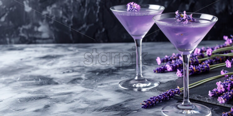 Lavender martini cocktail drink - Starpik Stock