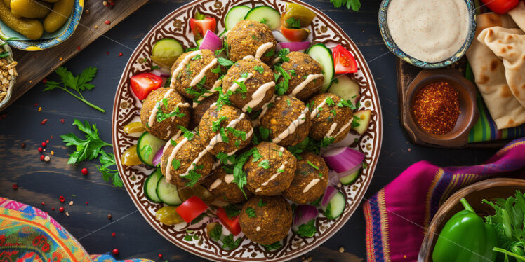 Lebanese Falafel Plate - Starpik Stock