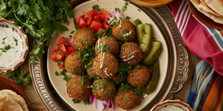 Lebanese Falafel Plate - Starpik Stock