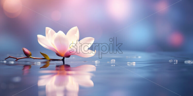 Magnolia on a magical bokeh background - Starpik Stock