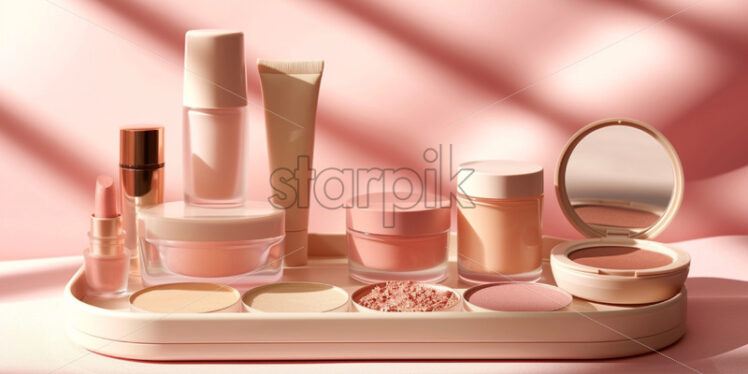 Makeup set including a variety of makeup products - Starpik Stock