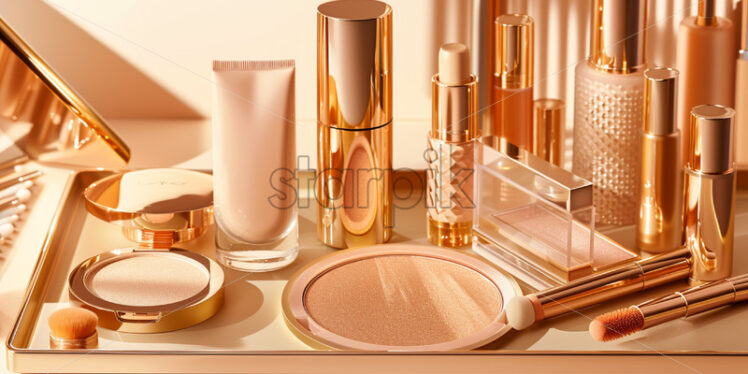 Makeup set including a variety of makeup products - Starpik Stock