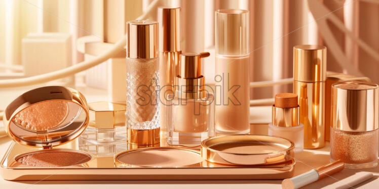 Makeup set including a variety of makeup products - Starpik Stock