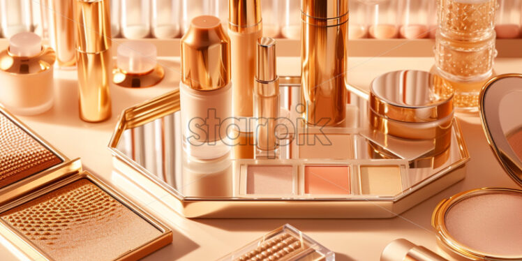 Makeup set including a variety of makeup products - Starpik Stock