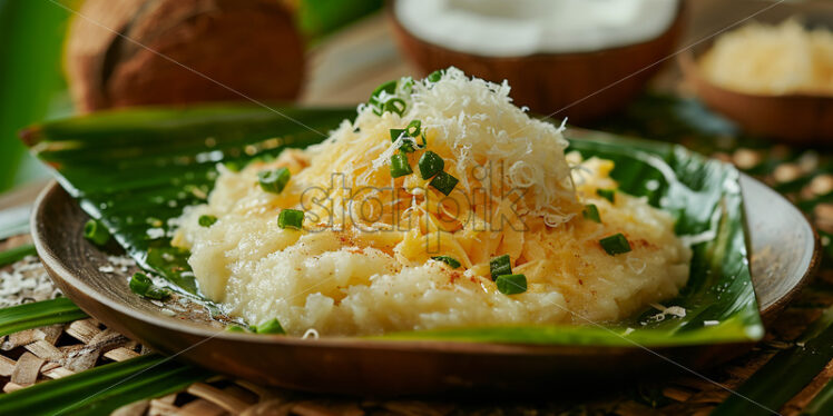 Mashed cassava with cheese - Starpik Stock