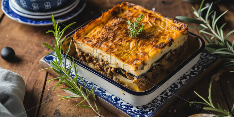 Mediterranean Moussaka in a dish - Starpik Stock