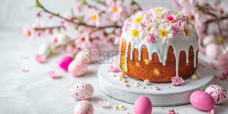 Minimalist easter cake.Easter concept - Starpik Stock