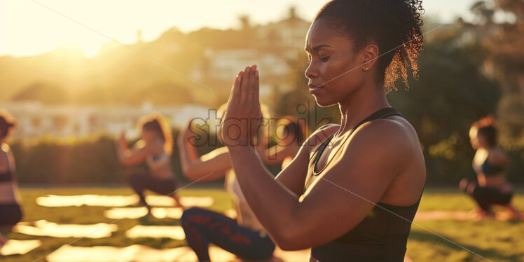 Morning yoga focus - Starpik Stock