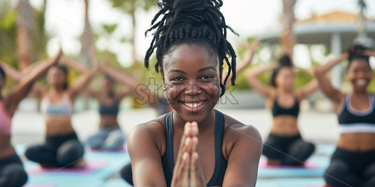 Morning yoga joy - Starpik Stock