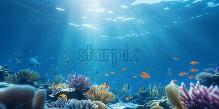 Nature in the underwater world of the ocean - Starpik Stock