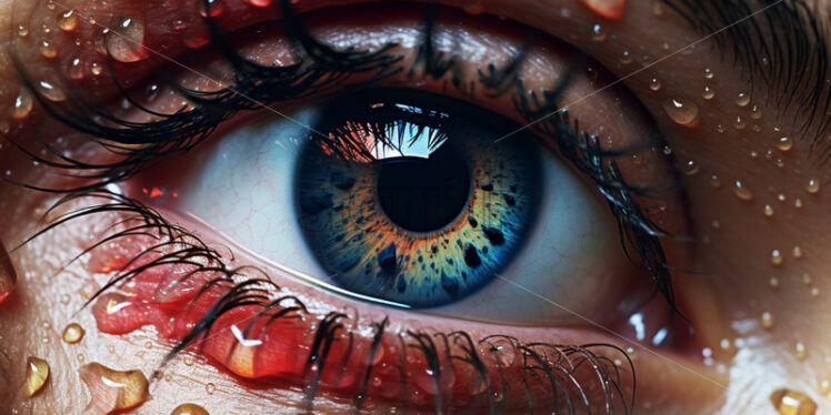 Photo of colorful eye. Close up. Optical beauty - Starpik Stock